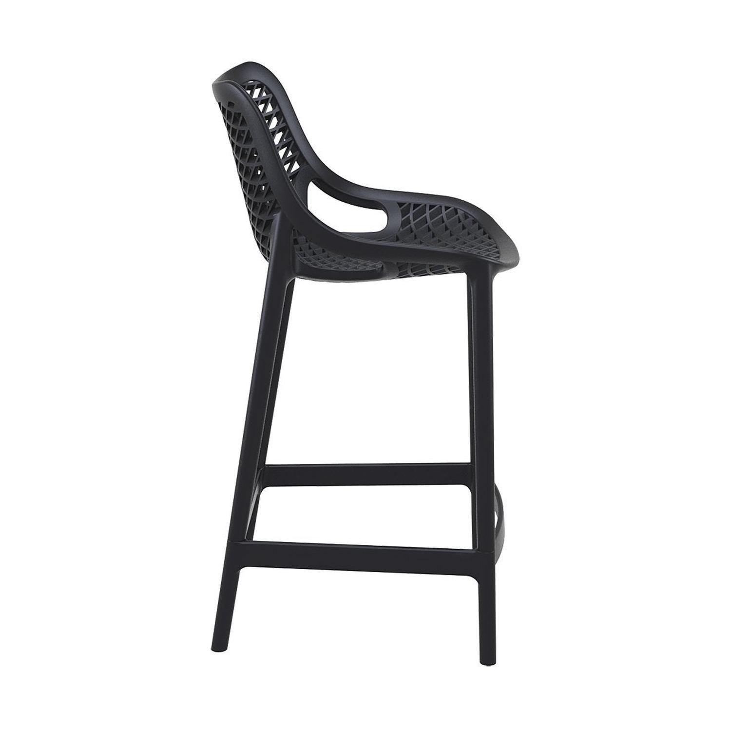 Taburete Bardo | Diseño Moderno| Exterior e Interior| 65cm Negro-4