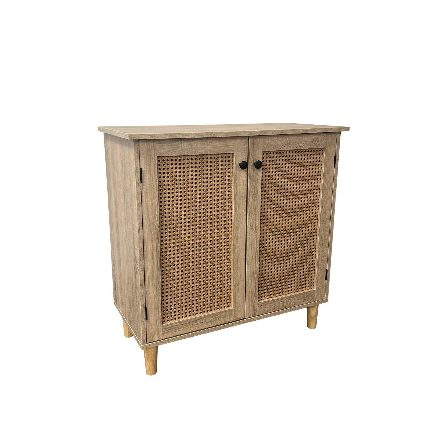 Cómoda Lorenza: Rattan & Madera, Diseño Moderno-1