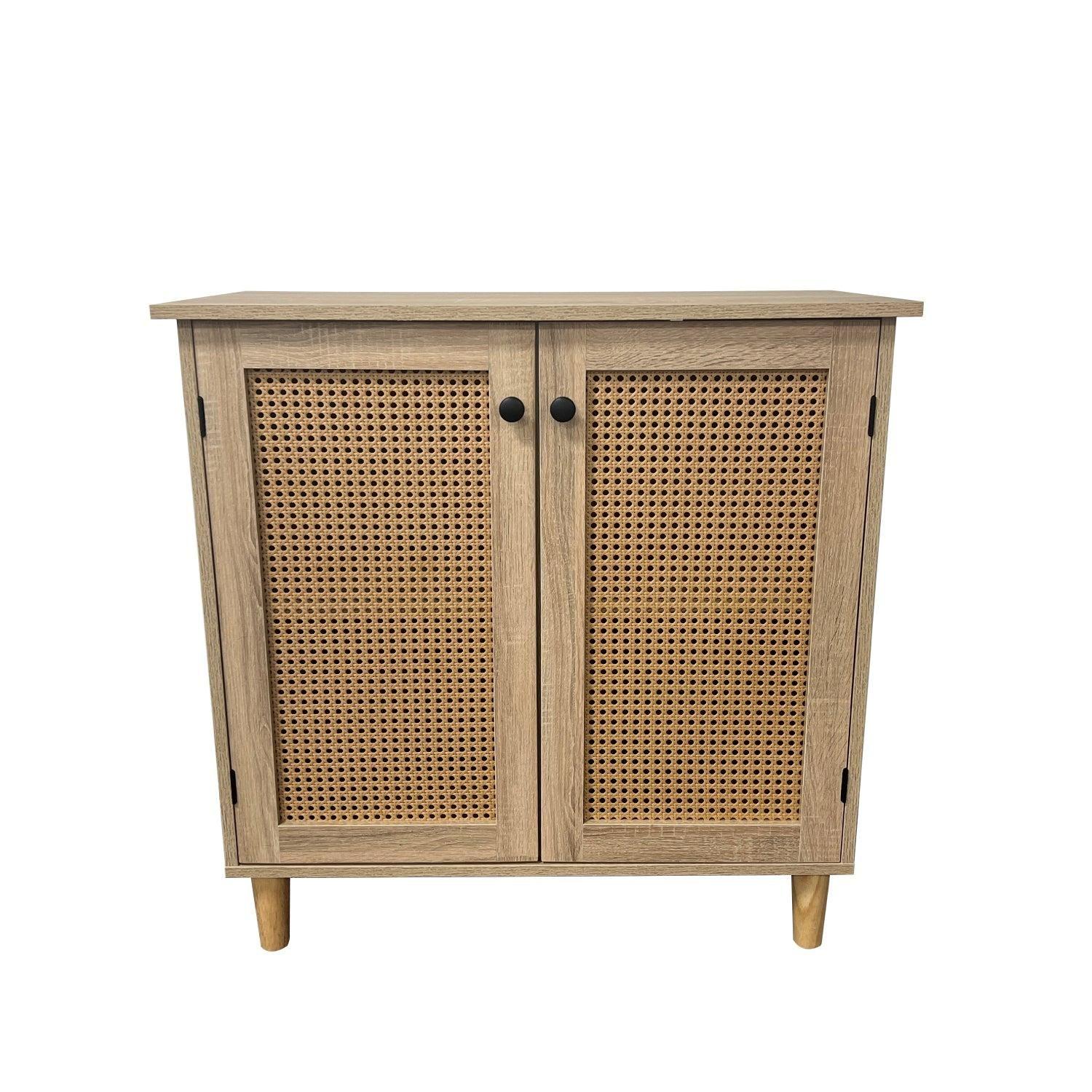 Cómoda Lorenza: Rattan & Madera, Diseño Moderno-2