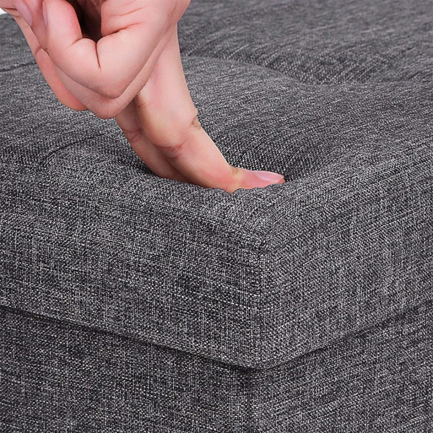 Banqueta Baul Takoma Gris | Plegable con Almacenaje-7