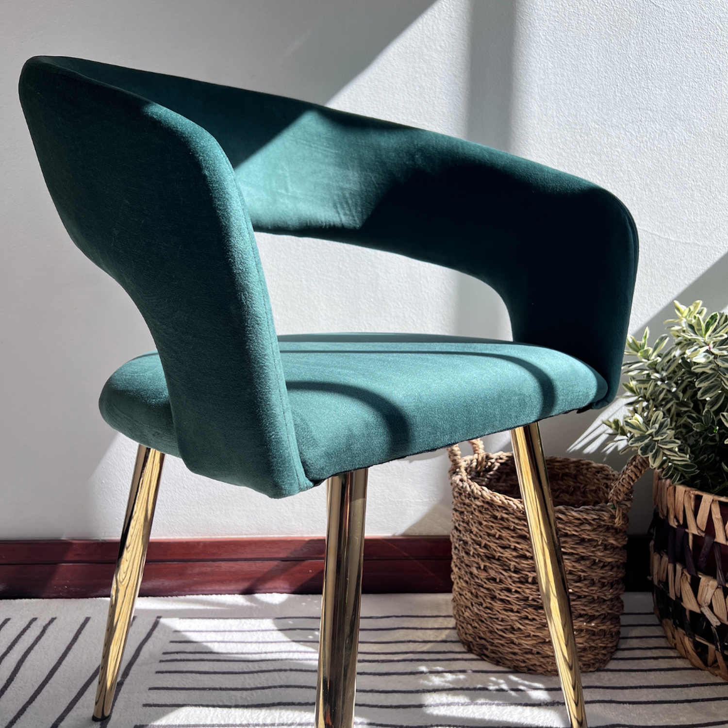 Sitial Sillón Siena Verde | Comodidad y Resistencia en Terciopelo-2