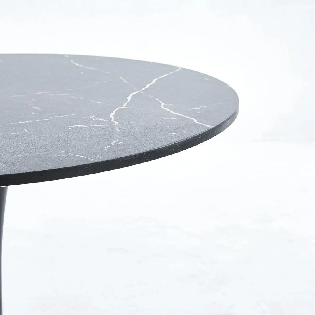 Mesa redonda Tulip  (vinilo de cuarzo negro)  80cm / Pandalino-2