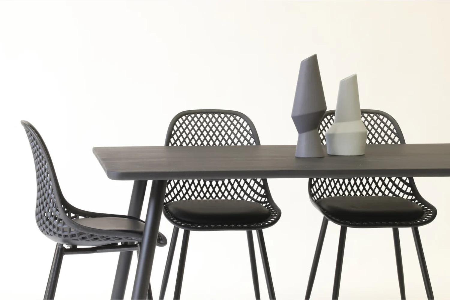 Pack 4 Sillas Grillet Negras | Resistentes y Cómodas | Comedor/Living-3