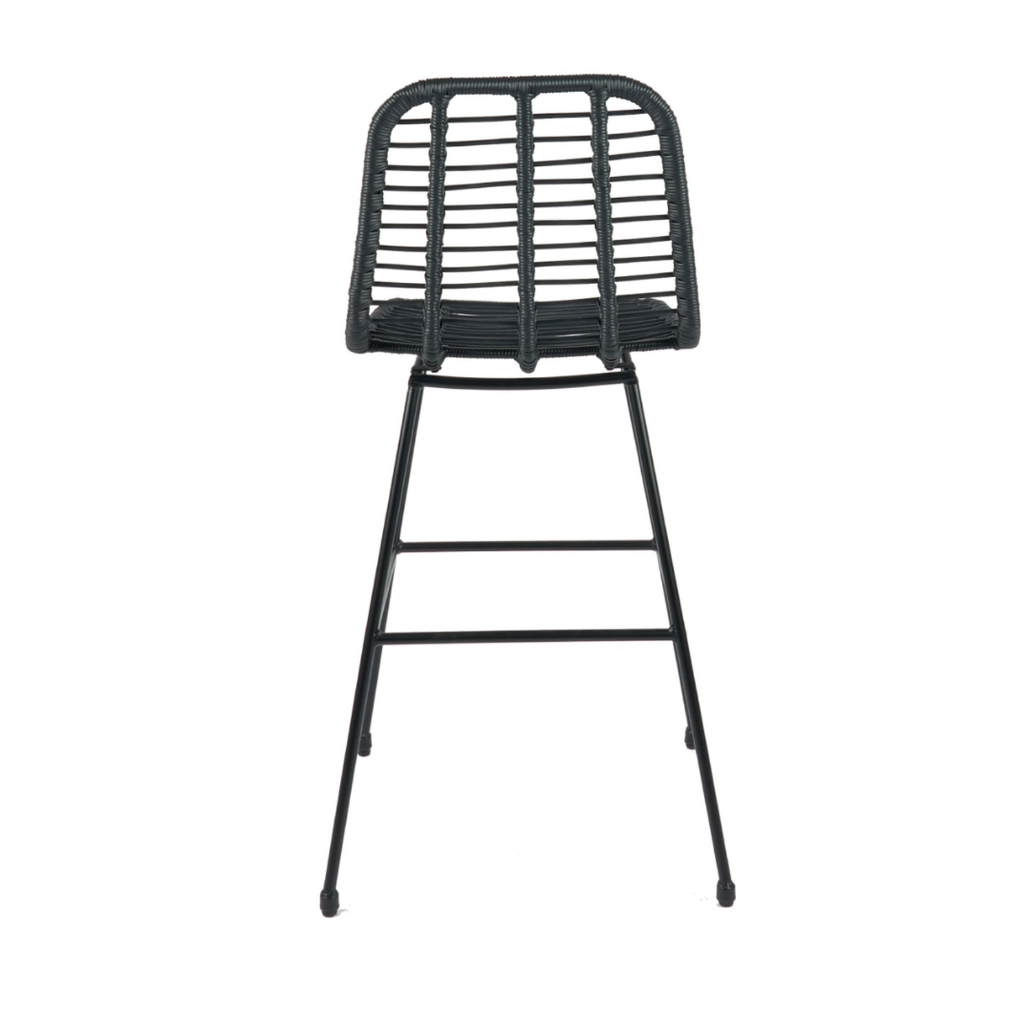 Taburete Piso Grecia Alto 75 cm | Rattan Negro-2