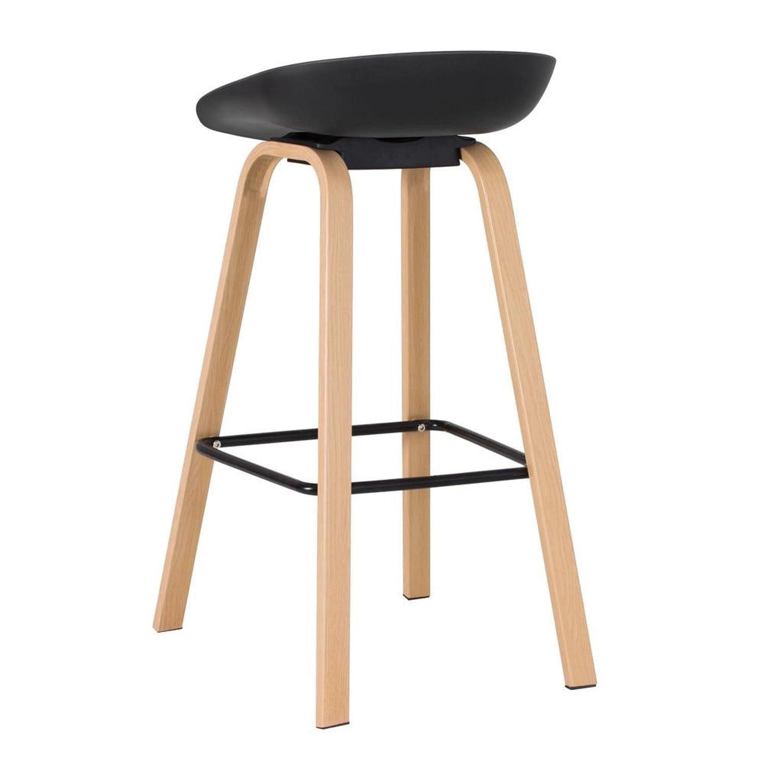 Pack 2 Taburetes Bar Nórdico Viggo 75 cm | Exterior Negro-5