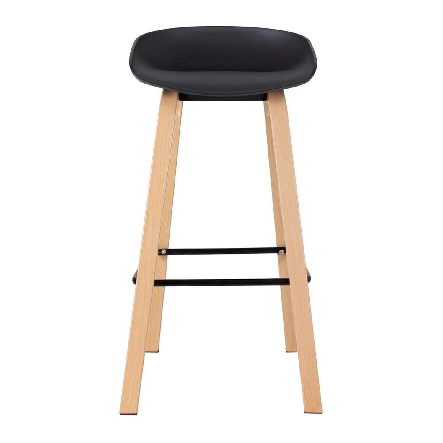 Pack 2 Taburetes Bar Nórdico Viggo 75 cm | Exterior Negro-7