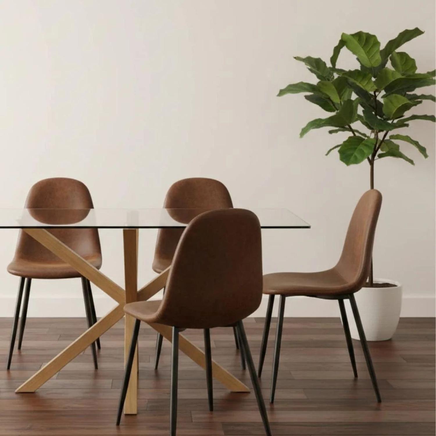 Comedor Mesa Rectangular Greta 140x80 + 4 Sillas Isidora-2