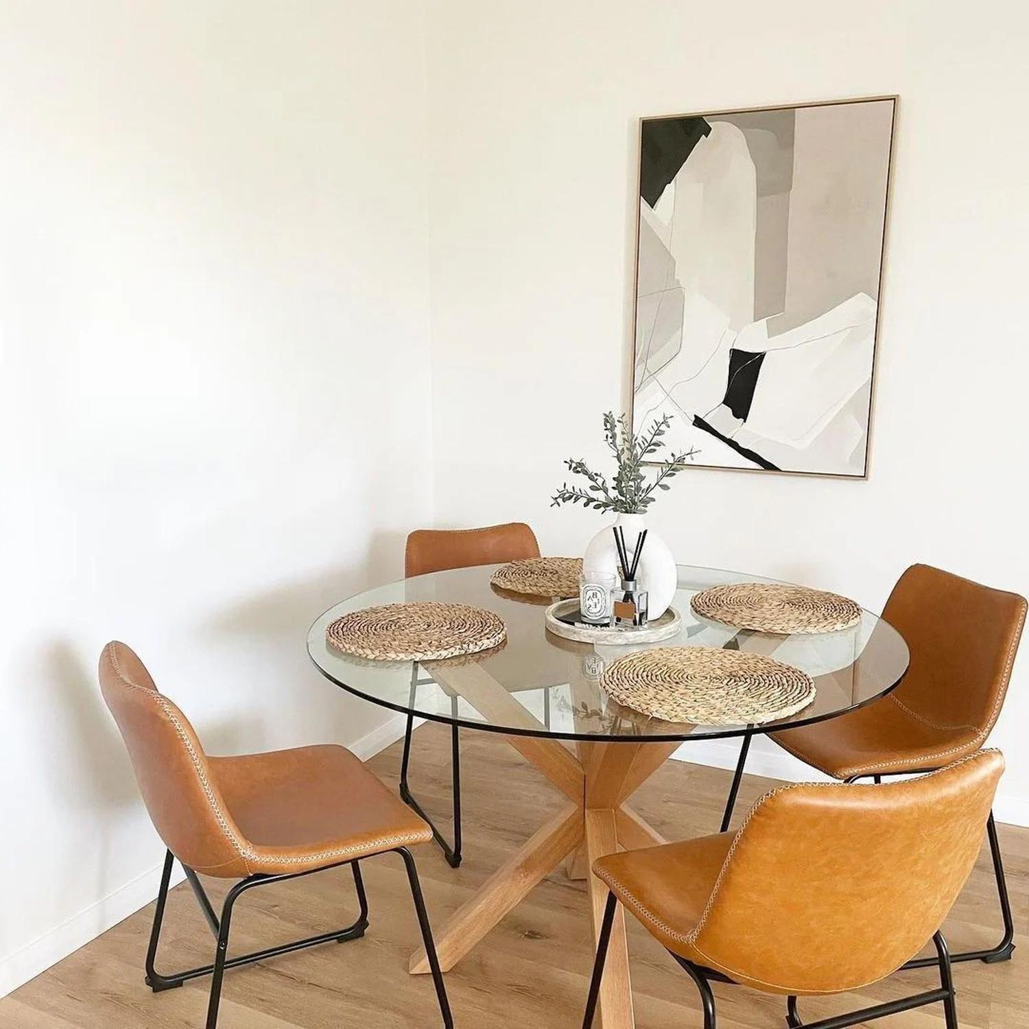 Comedor Mesa Redonda Equiz 100cm + 4 Sillas Toscana-2