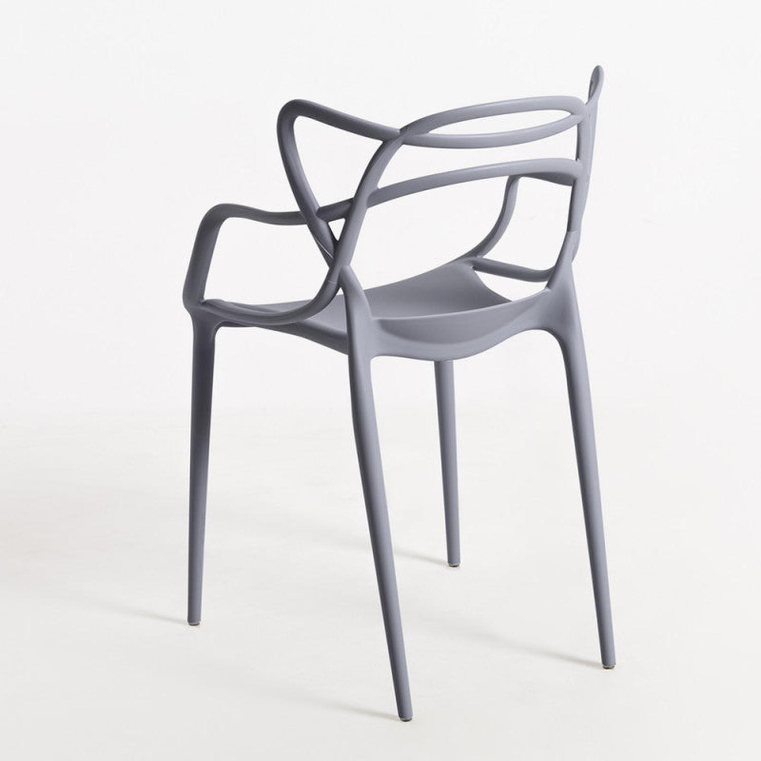 Pack 4 Sillas Gris Masters | Ideal Terraza y Interior-5