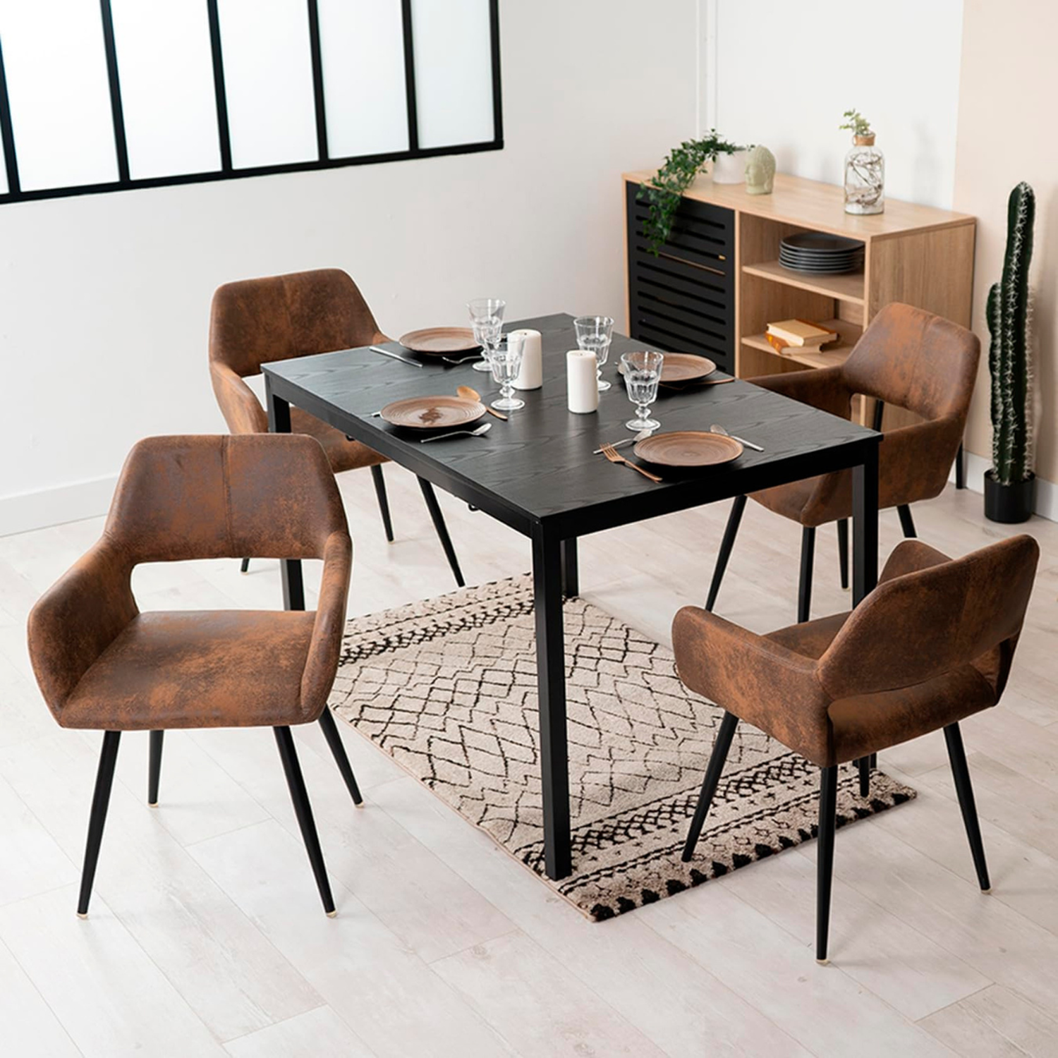 Butaca Sitial Burgos | Ecocuero Café | Cómoda y Elegante-4