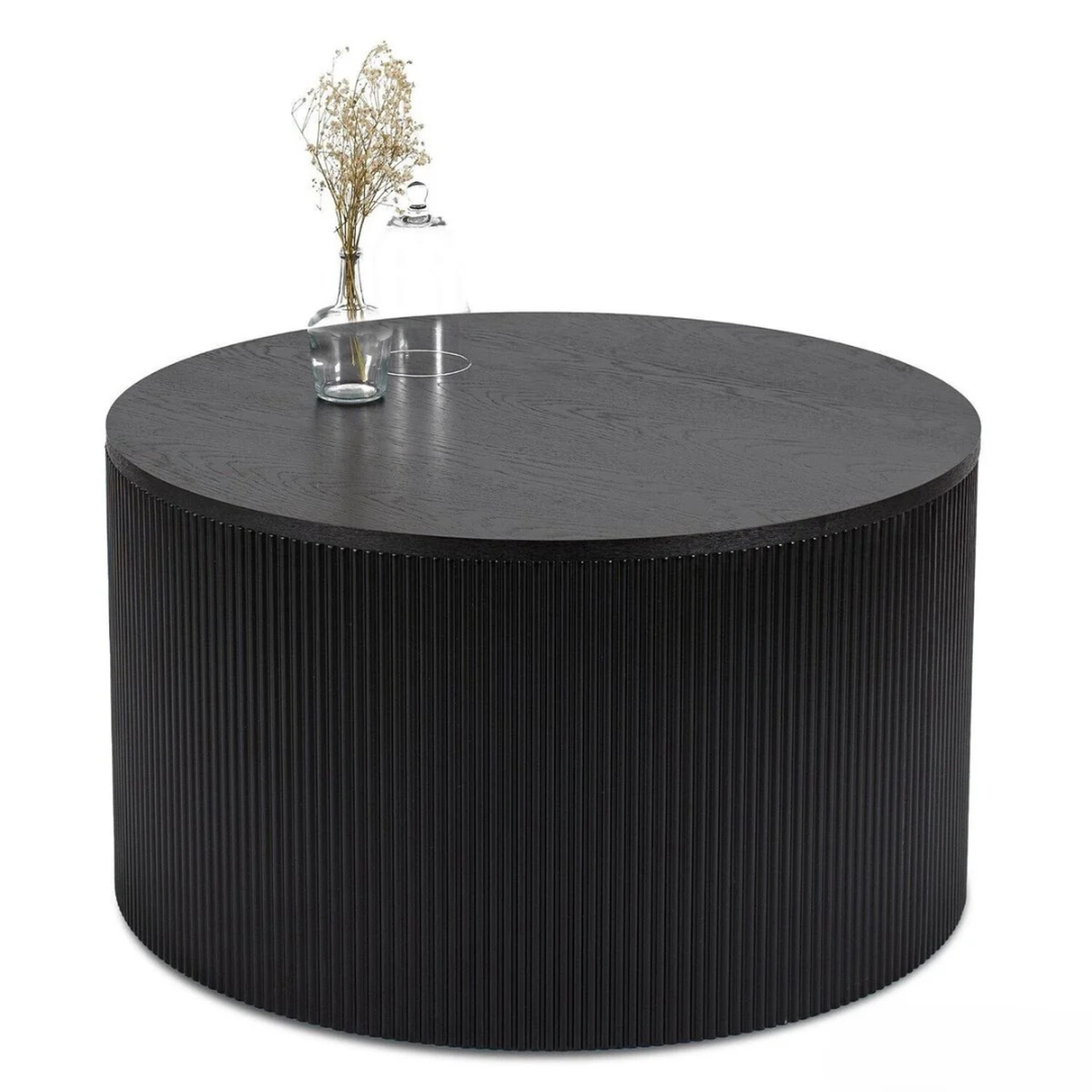 Mesa Centro Redonda Loretto Negra | Moderno y Minimalista-4