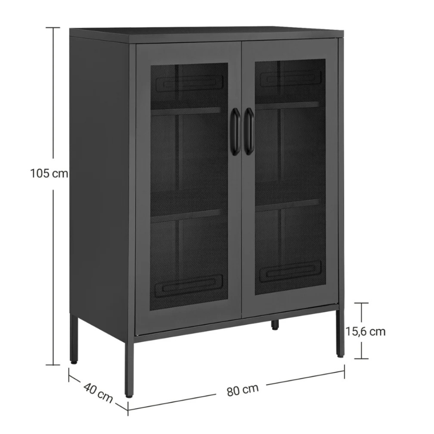 Mueble Buffet Zoe | Negro Metálico-4