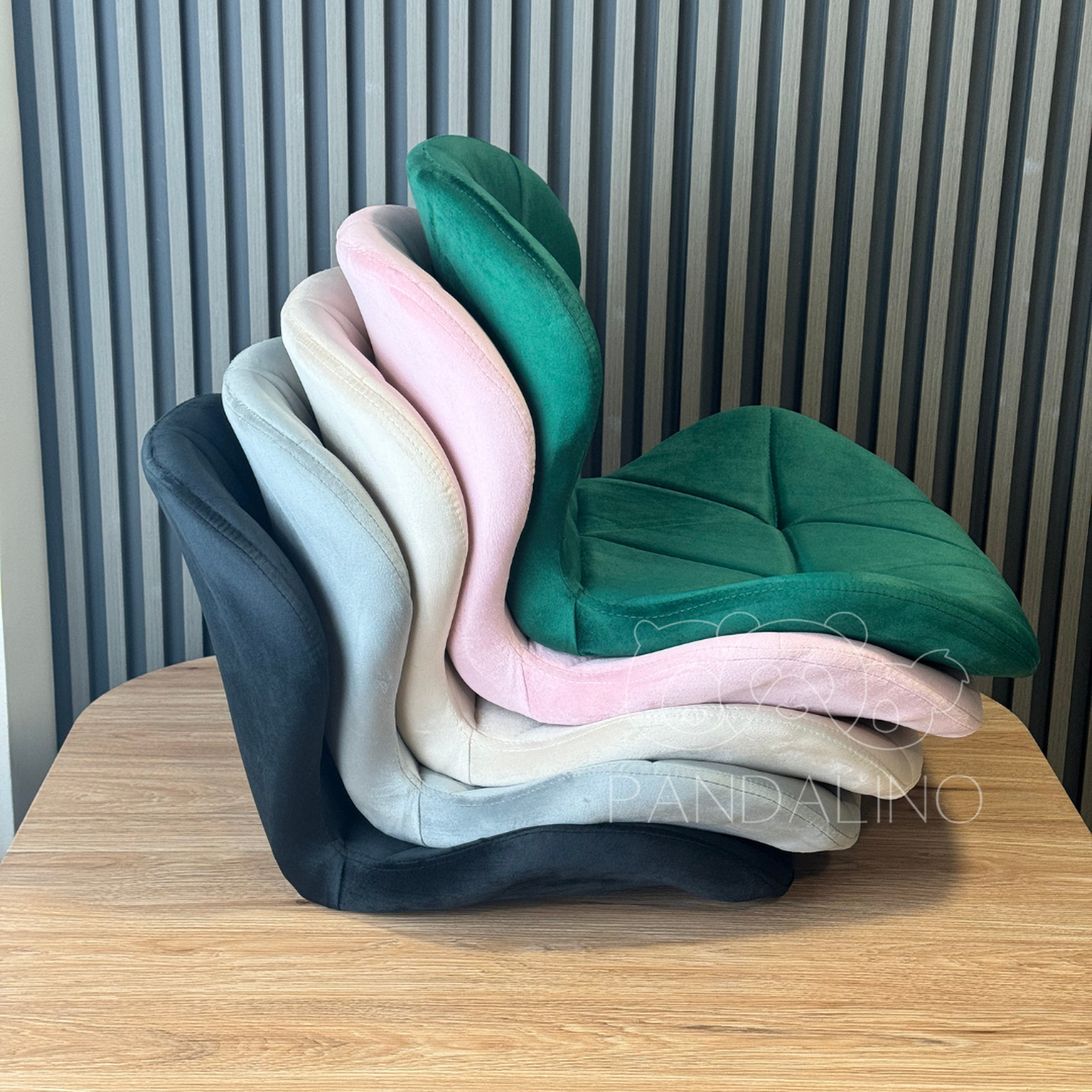 Silla Oficina Escritorio Rubik | Giratoria| Ergonómica | Felpa Rosado-3