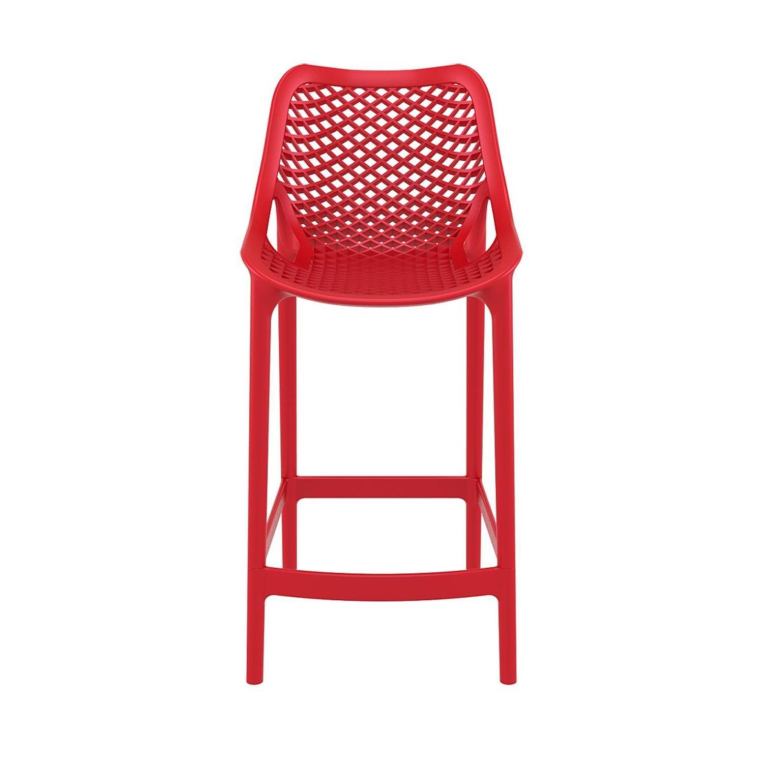 Taburete Bardo | Diseño Moderno| Exterior e Interior| 65cm rojo-3