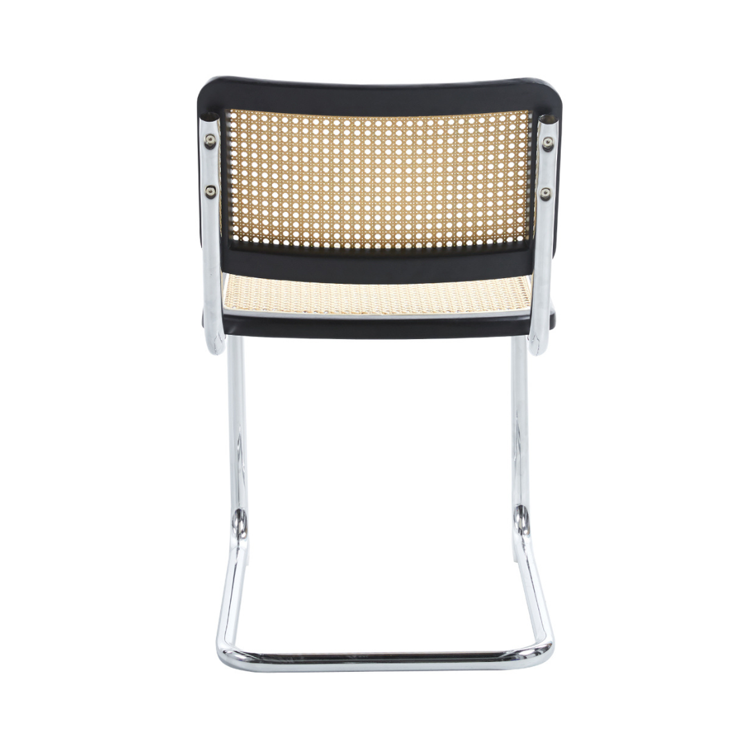 Pack 2 Silla Voladiza color Negro | Ratan & Metal | Comedor/Living-5