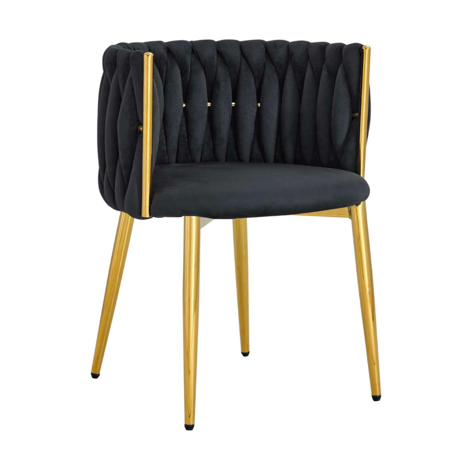 Silla Mizzi Negro | Terciopelo | Diseño Elegante y Cómoda-0