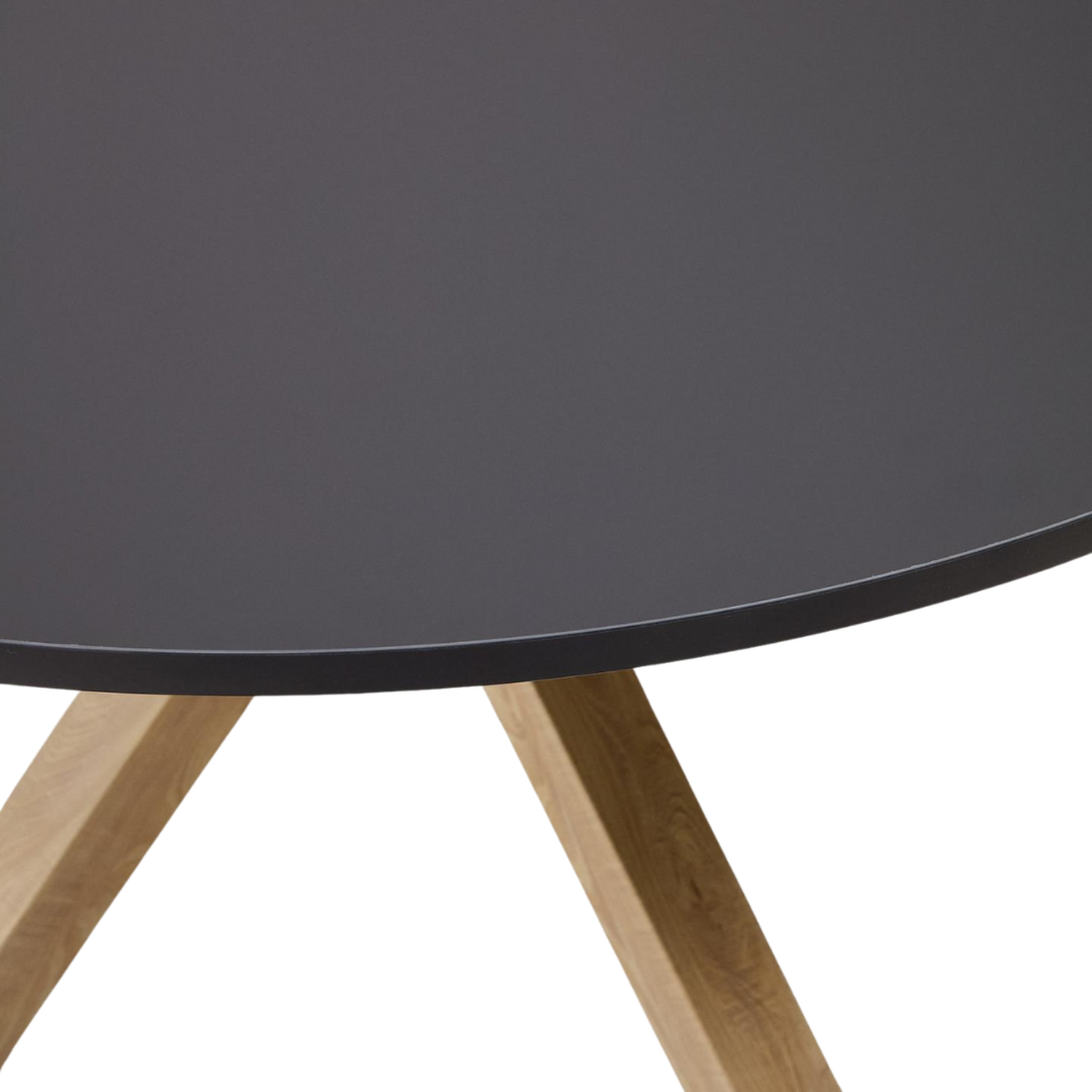 Mesa Redonda Equiz Negra 100cm | Patas X | Comedor u Oficina-4
