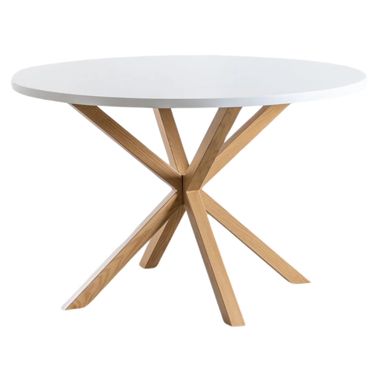 Comedor Mesa Redonda Equiz 100cm Blanca + 4 Sillas Windsor Blanca-4