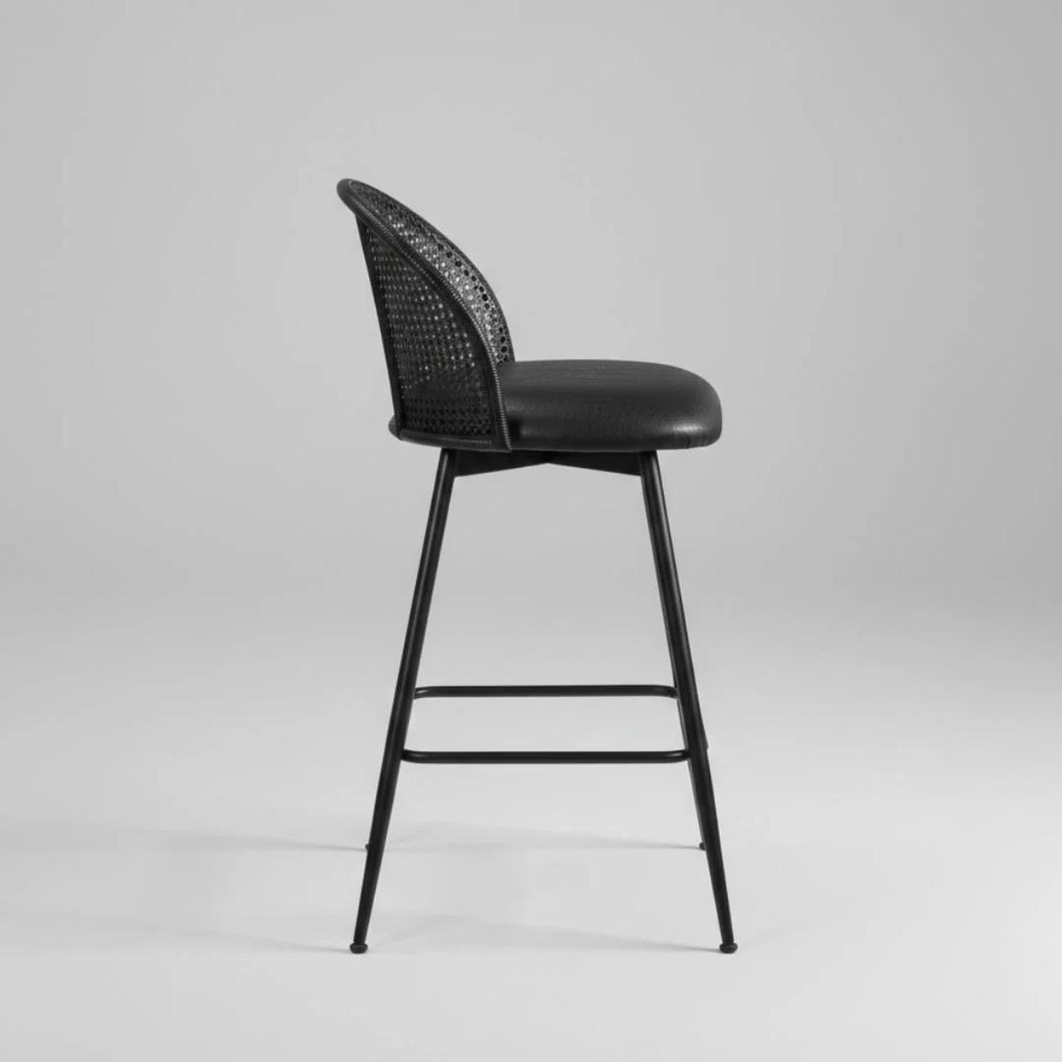 Pack 2 taburete Bar Carolla Negro 62 cm | Asiento Giratorio 360°-2