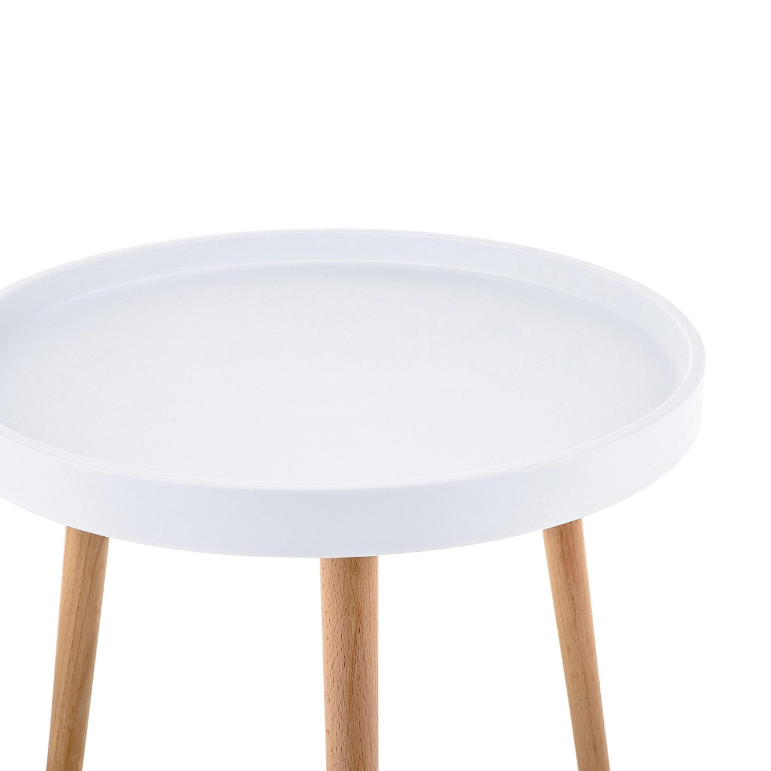 Mesa Lateral Redonda Armenia, 50 cm Diámetro, Diseño Minimalista-2