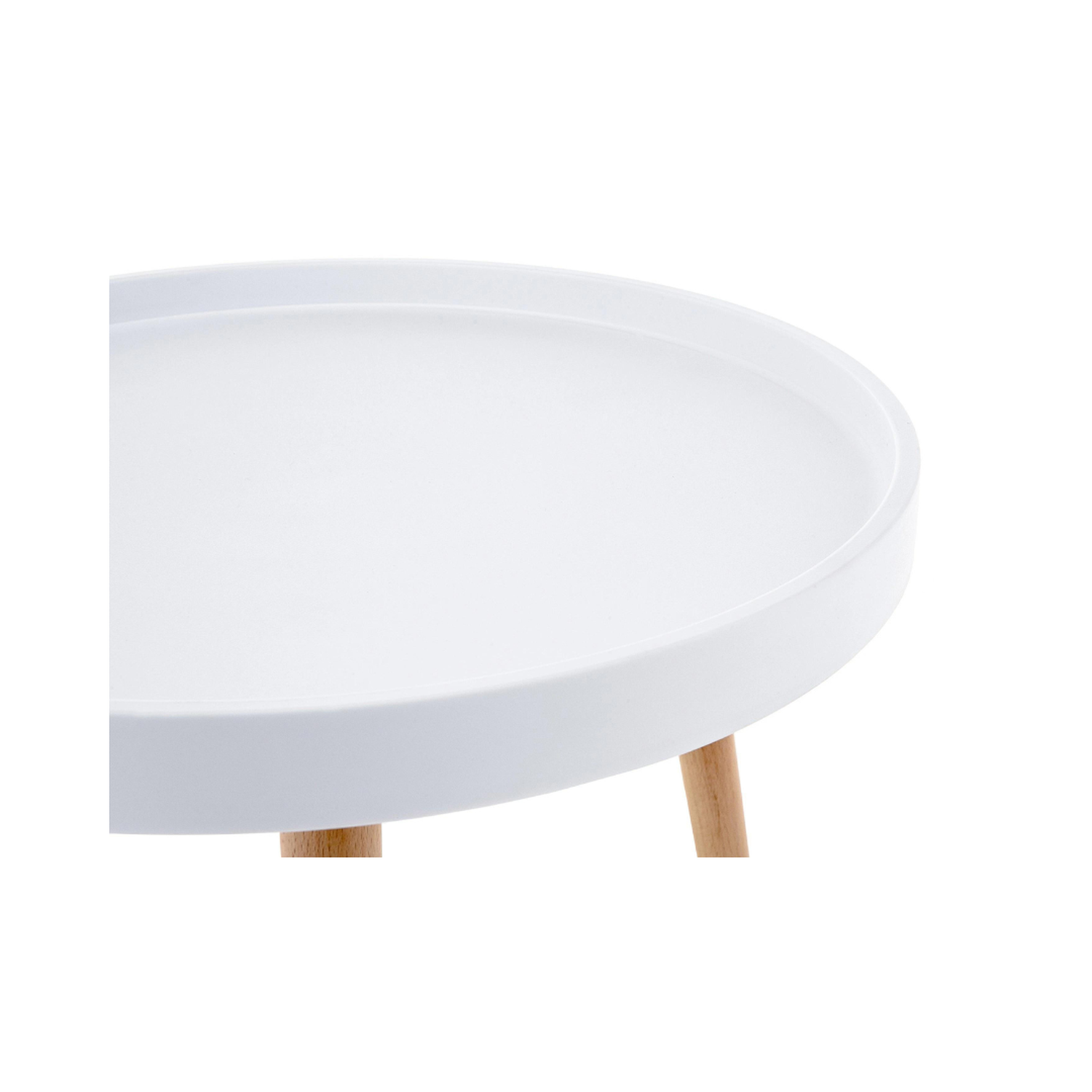 Mesa Lateral Redonda Armenia, 50 cm Diámetro, Diseño Minimalista-3