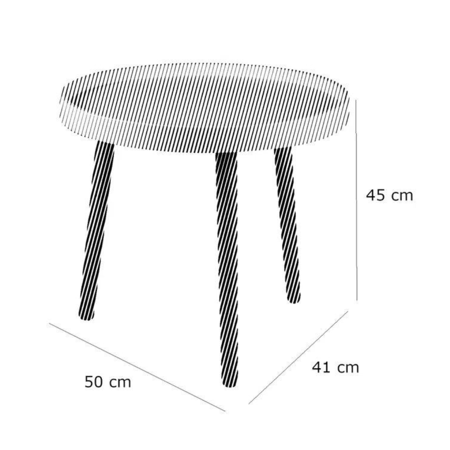 Mesa Lateral Redonda Armenia, 50 cm Diámetro, Diseño Minimalista-7