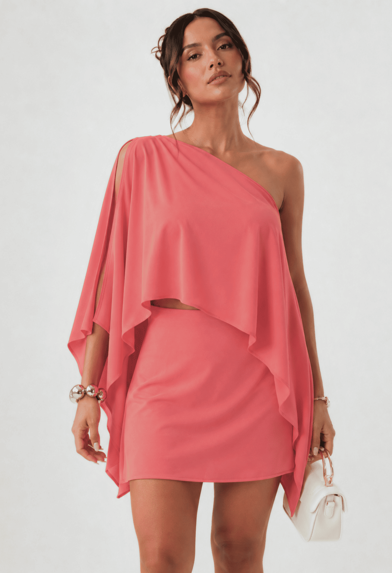 Vestido 3 piezas mujer con capa-0