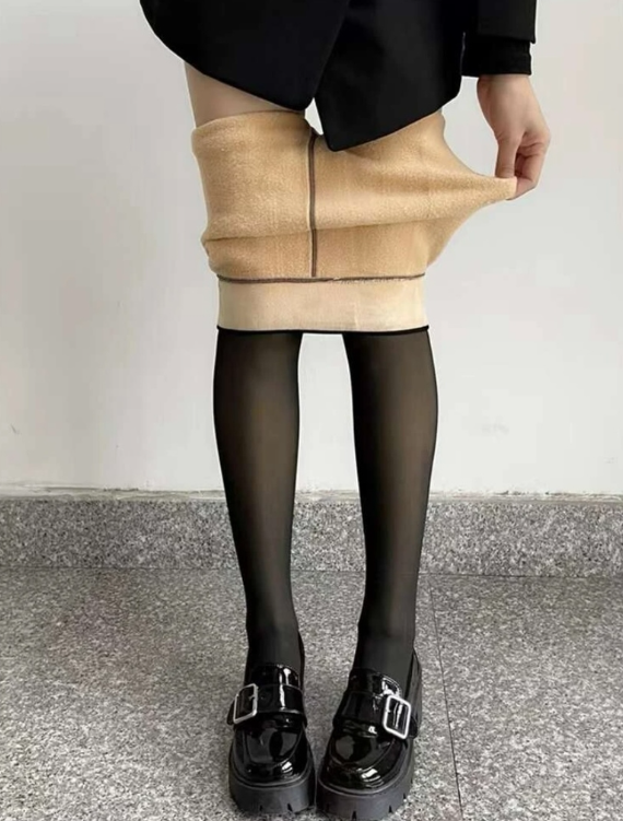 Calza efecto Panty piel con pie-2