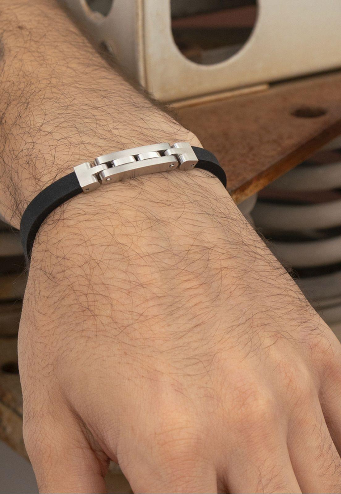 Pulsera LS2540-2/1 Lotus Style Hombre Negro Men In Black-1