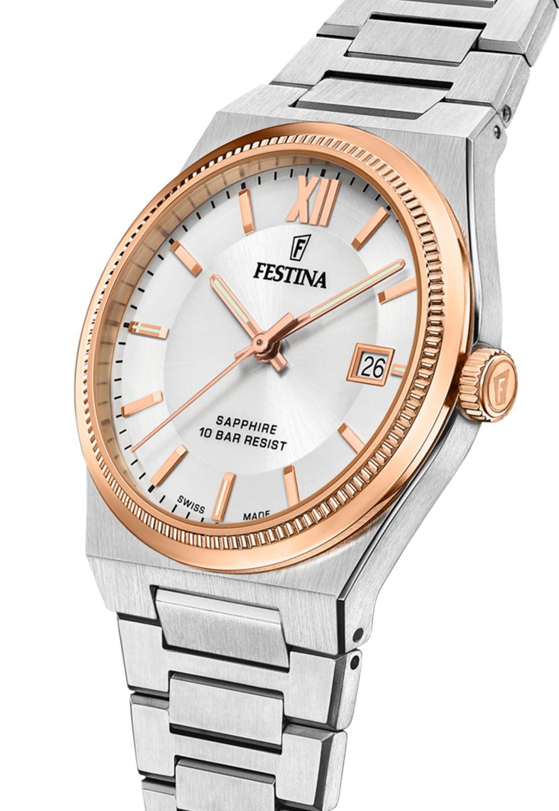 Reloj F20036/1 Festina Swiss Plateado Hombre My Swiss Time-2