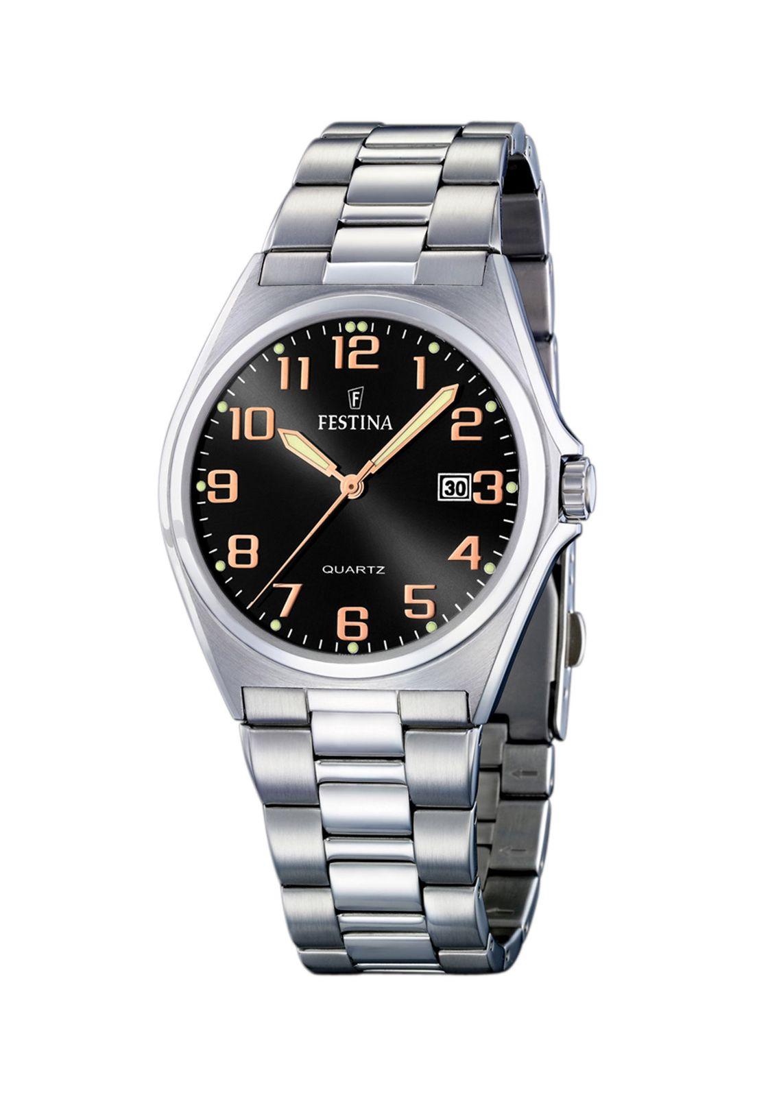 Reloj F16374/8 Festina Negro Hombre Acero Clásico-0
