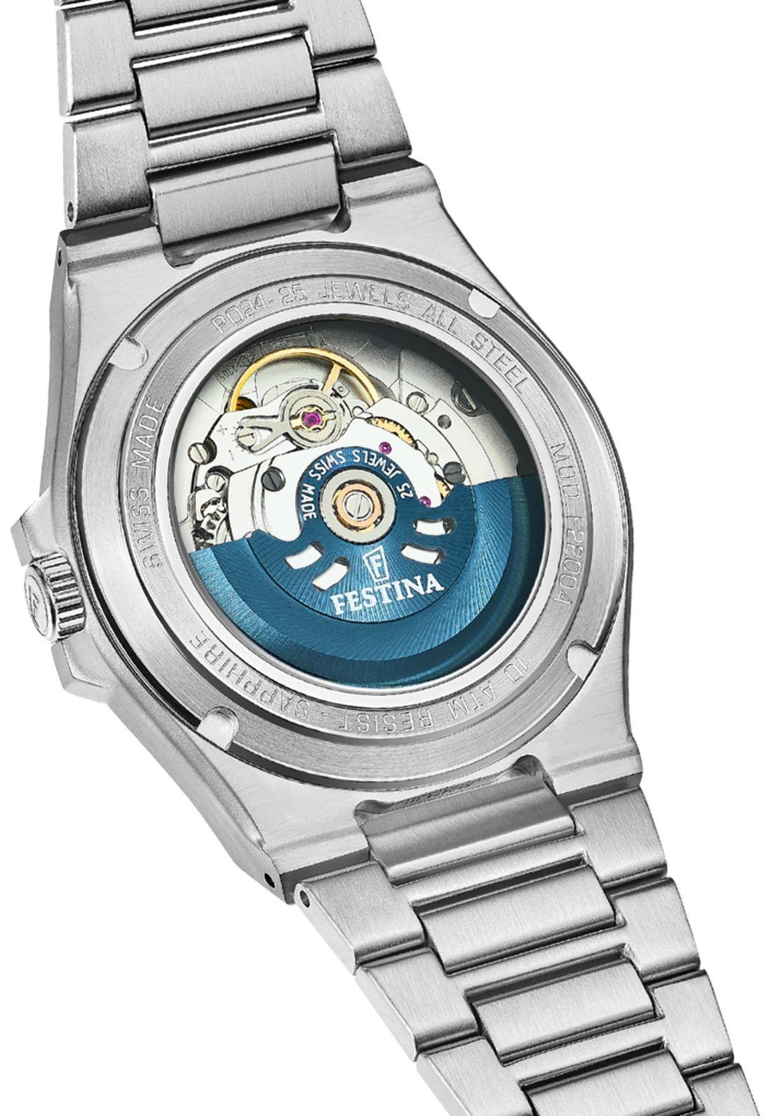 Reloj F22004/1 Festina Swiss Plateado Hombre Automático-3