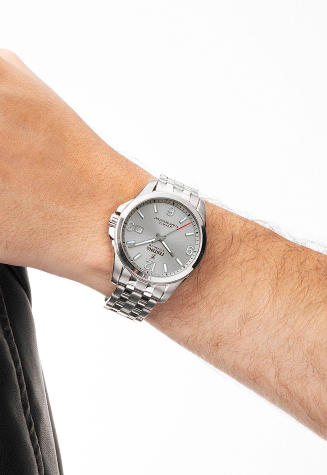 Reloj F20696/2 Festina Hombre Plateado Calendario Titanium-2