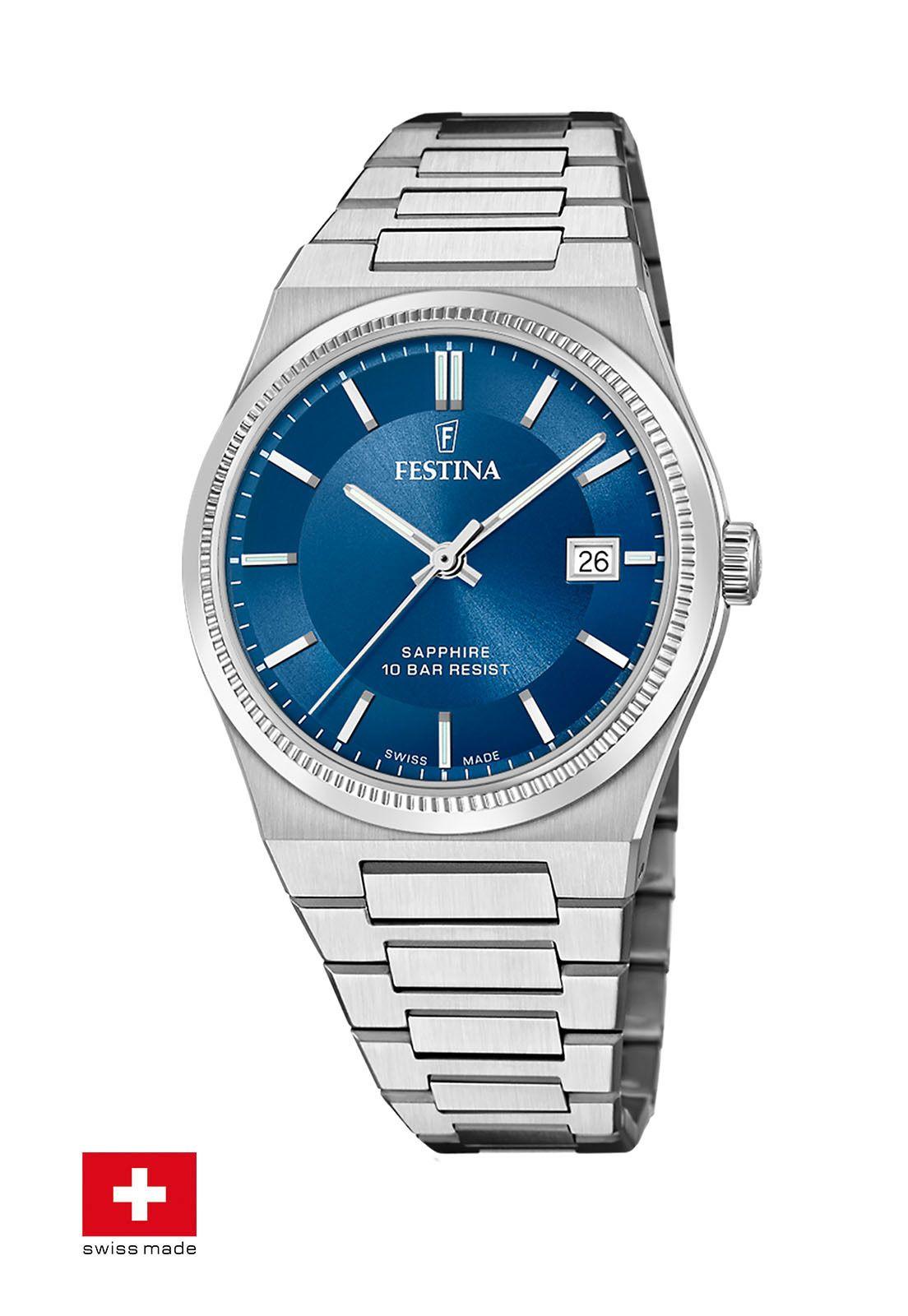 Reloj F20034/2 Festina Swiss Azul Hombre My Swiss Time-0