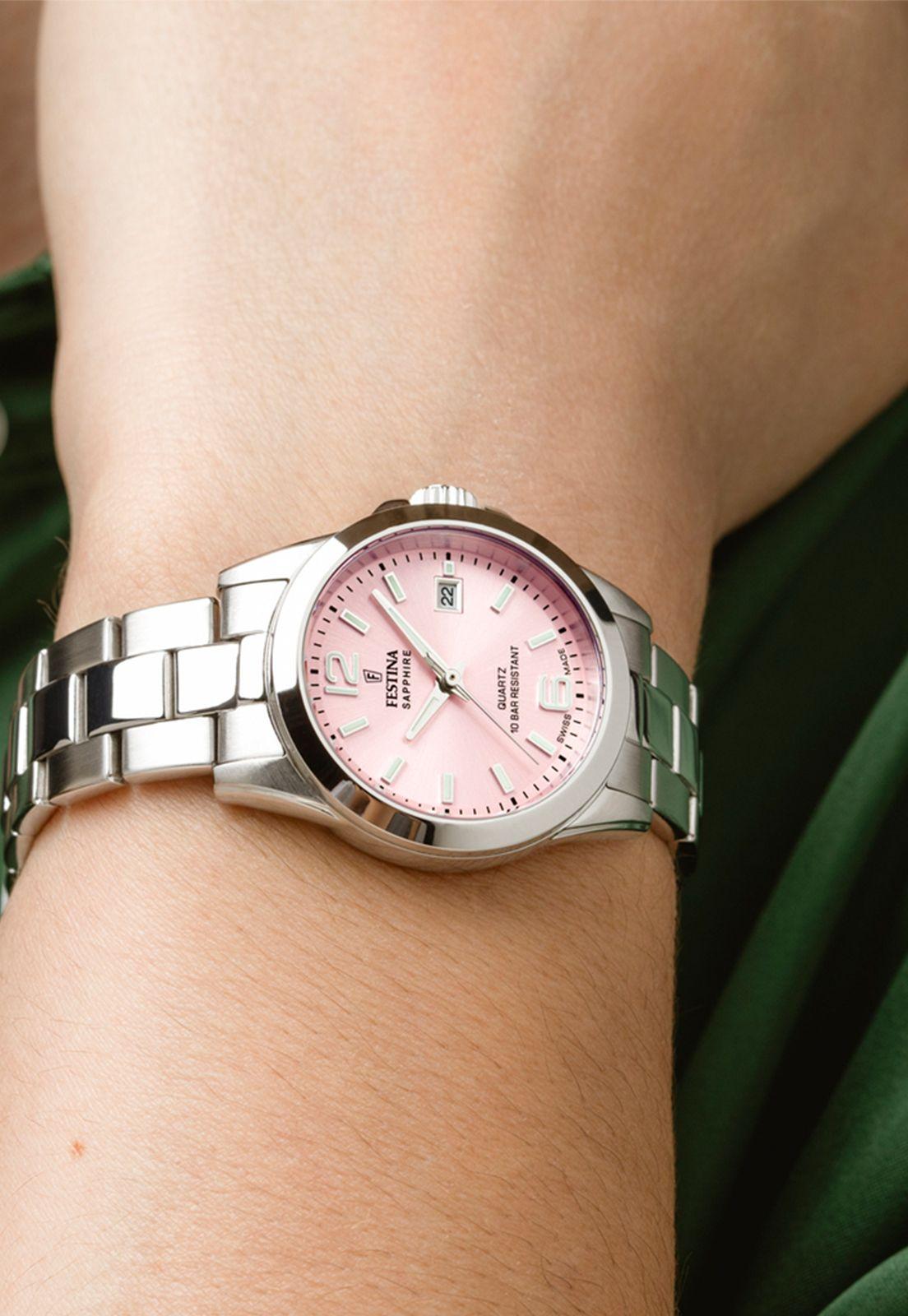 Reloj F20049/3 Festina Swiss Rosa Mujer Acero Clásico-2