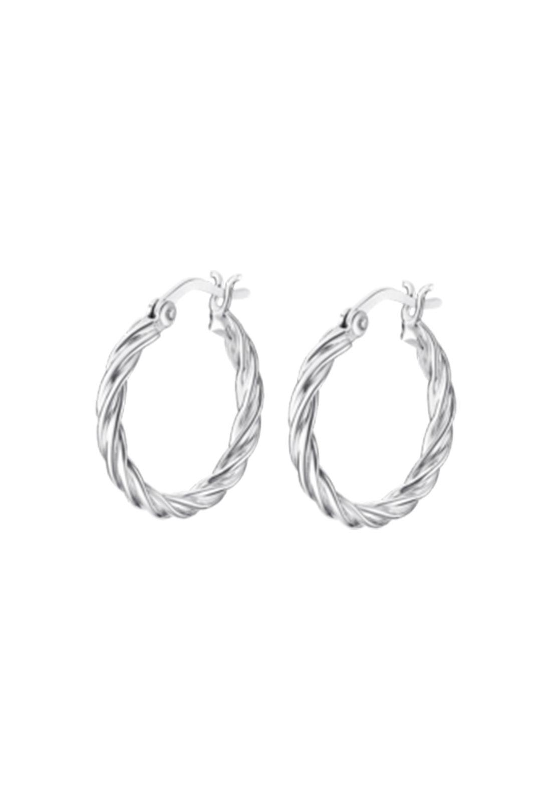 Aros LP3278-4/1 Lotus Silver Mujer Hoops-0