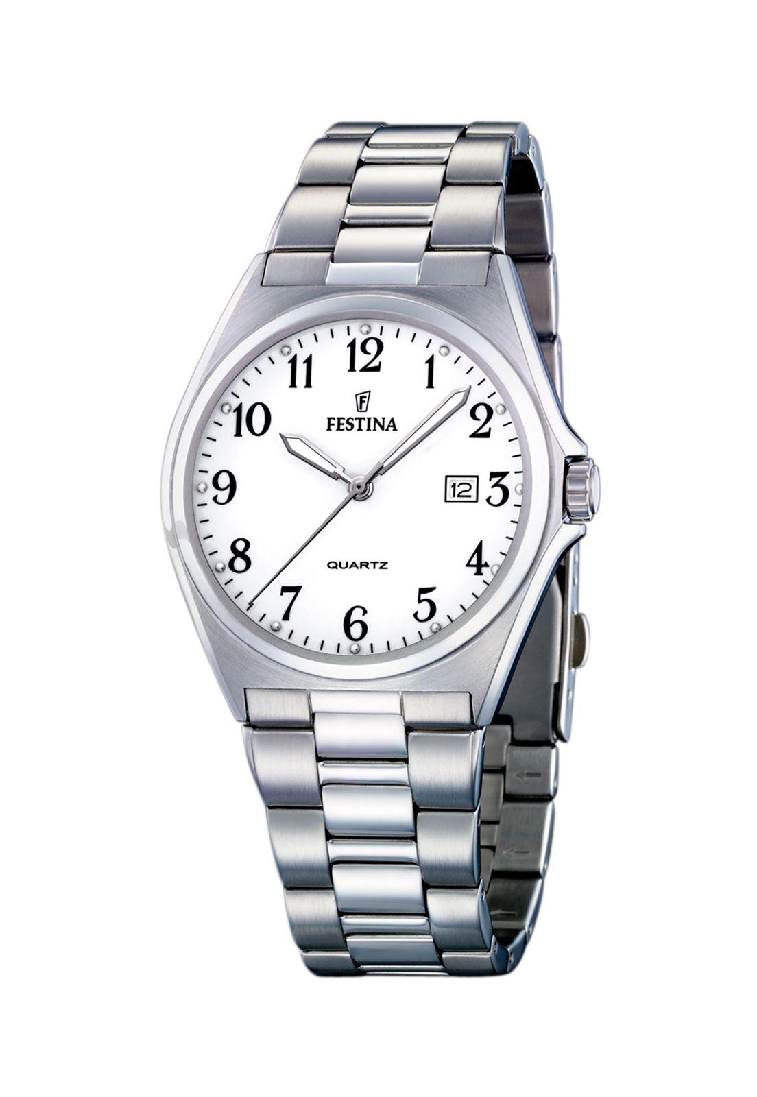 Reloj F16374/1 Festina Blanco Hombre Acero Clasico-0