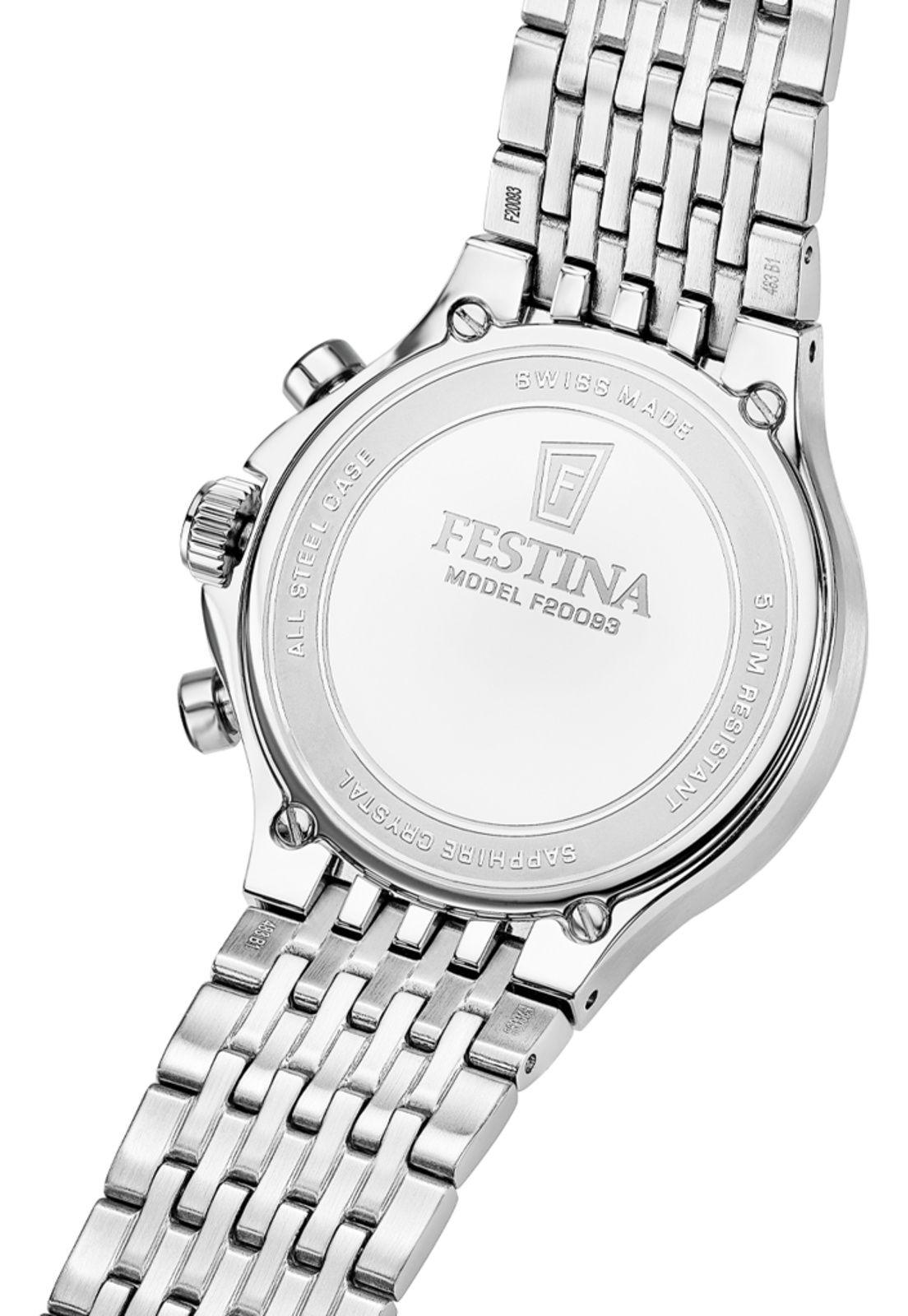 Reloj F20093/1 Festina Swiss Plateado Hombre Chrono-2