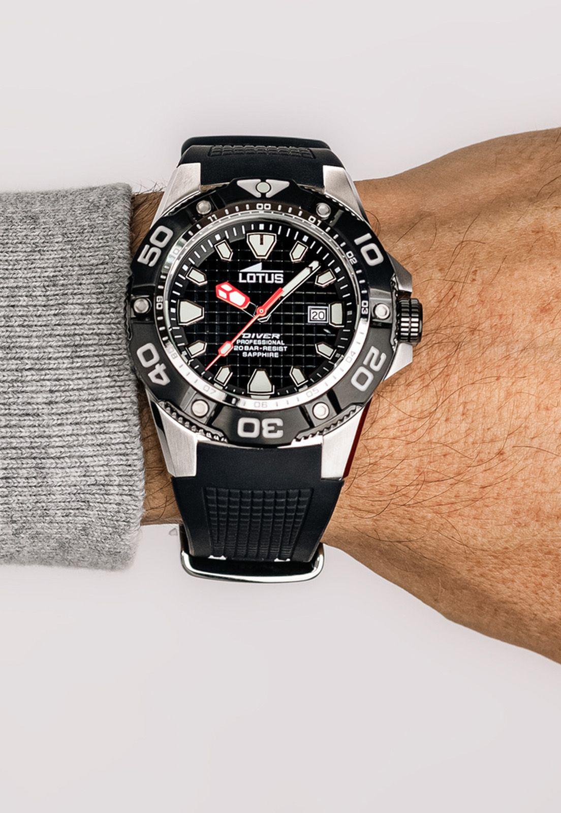 Reloj 18927/D Lotus Negro Hombre Diver-2