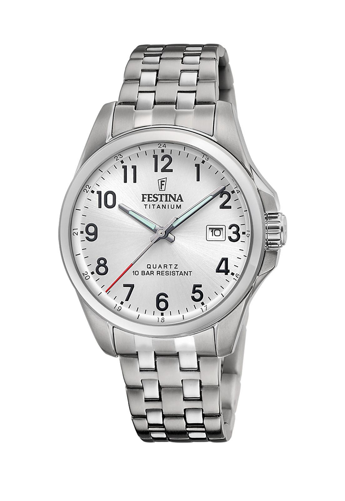 Reloj F20696/1 Festina Blanco Hombre Calendario Titanium-0