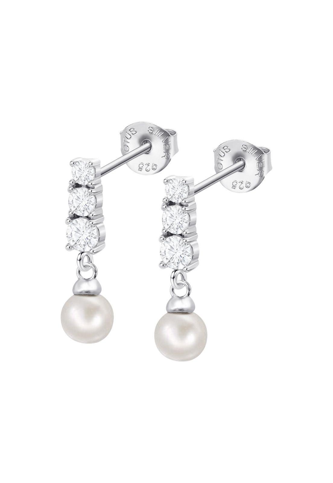 Aros LP3962-4/1 Lotus Silver Mujer Plateado Pearls-0