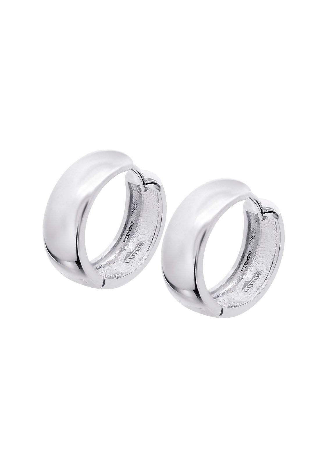 Aros LP3775-4/1 Lotus Silver Mujer Hoops-0