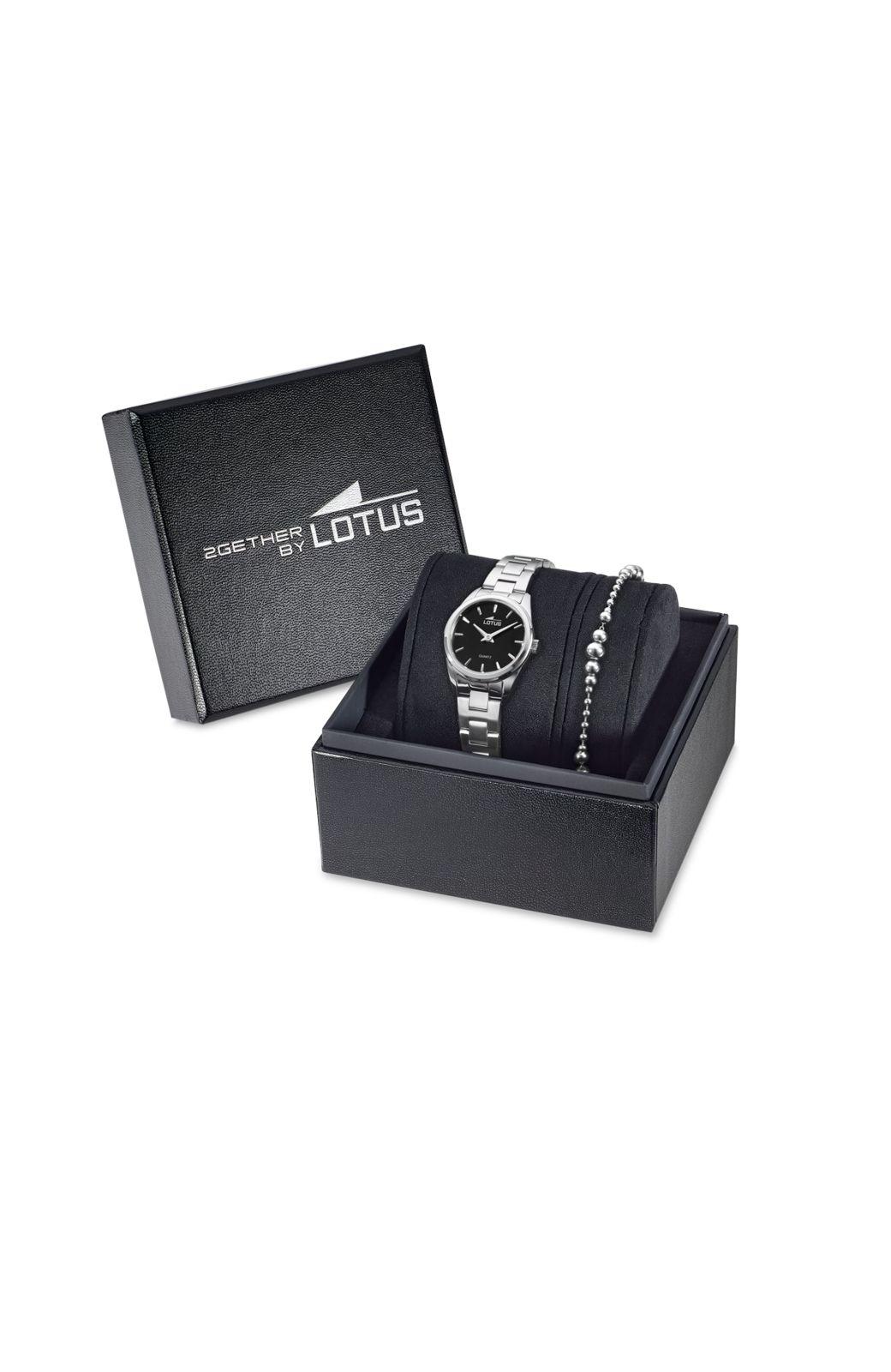 Reloj 19006/4 Lotus Negro Mujer 2Gether-2