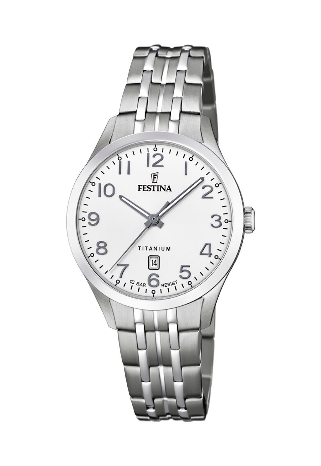 Reloj F20468/1 Festina Blanco Mujer Calendario Titanium-0