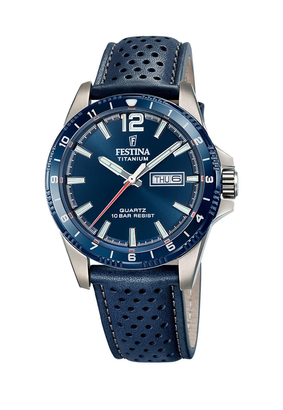 Reloj F20699/2 Festina Hombre Azul Calendario Titanium-0