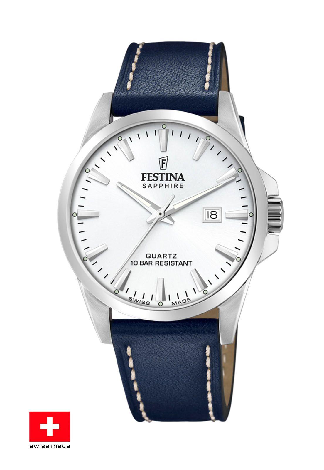 Reloj F20025/2 Festina Swiss Plateado Hombre Swiss Made-0