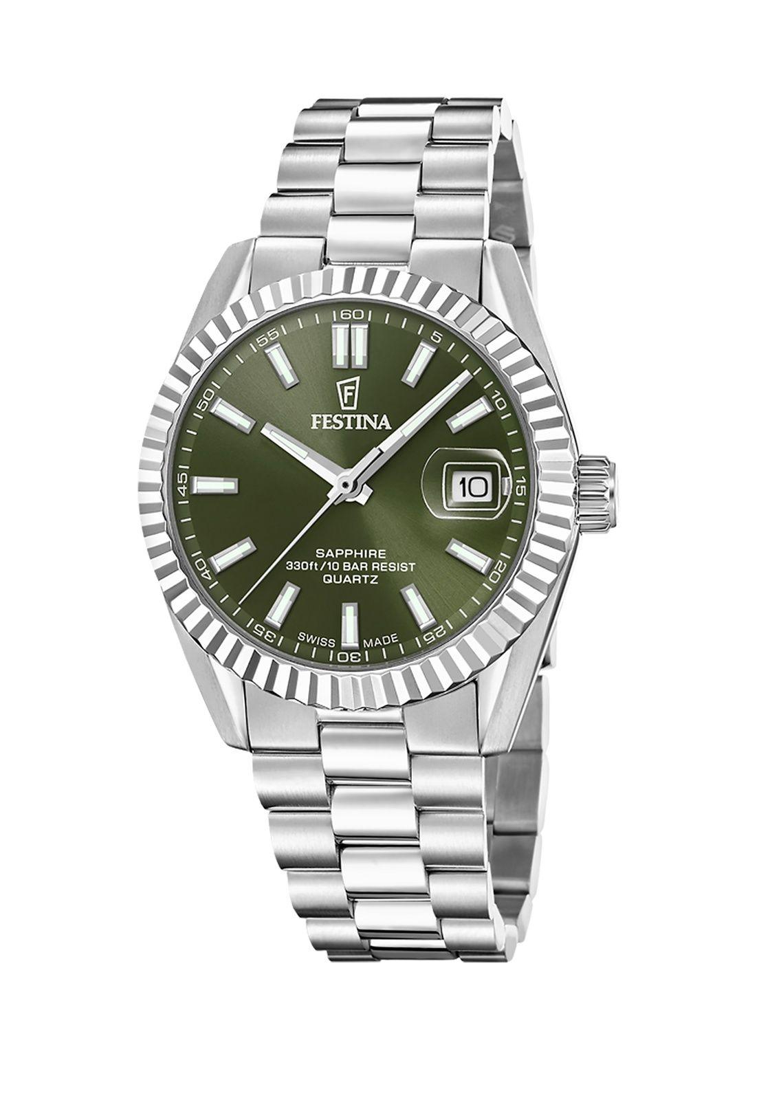 Reloj F20084/C Festina Swiss Hombre Plateado Acero Clásico-0