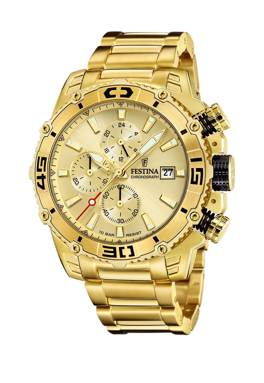Reloj F20492/1 Festina Dorado Hombre Timeless Chronograph-0