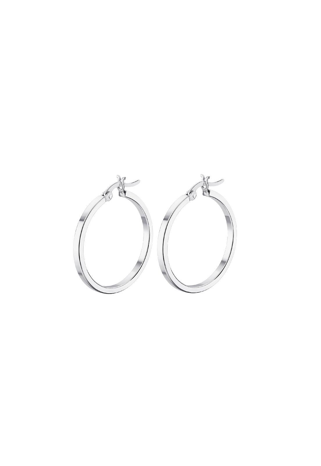 Aros Lp3277-4/1 Lotus Silver Mujer Hoops-0
