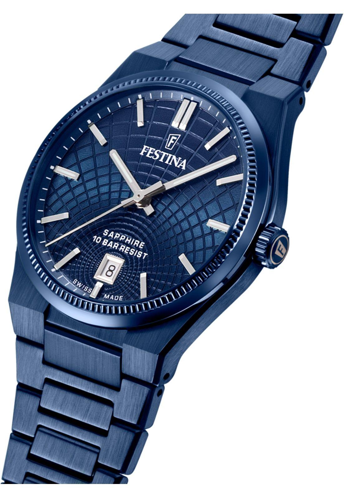 Reloj F20078/1 Festina Swiss Azul Hombre Rive Collection-2
